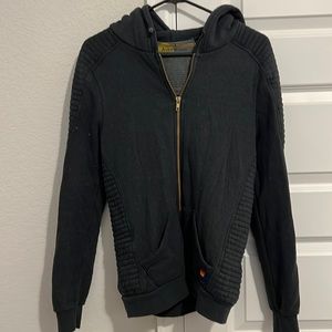 Aviator Nation zip up moto hoodie